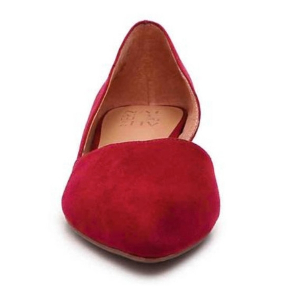 New Anastasia Red Suede Tamara Naturalizer D'orsay Loafer Flats Comfort - Picture 3 of 8